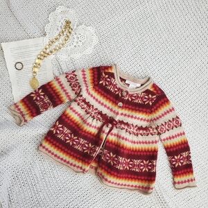 Janie and Jack Multicolor Patterned Sweater From The Snowy Meadows Collection